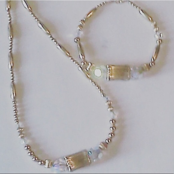 14kt gold filled beaded handmade set